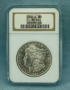 1880-S �����K���E�_���[ ������ 90% ��� 1�h�� �č��ݕ� MS 64 NGC