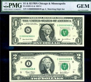 HGR 2003/2003A $1 + $2 (�󏭂ȃ}�b�`���OLOW�V���A��#6968) PMG GEM ������