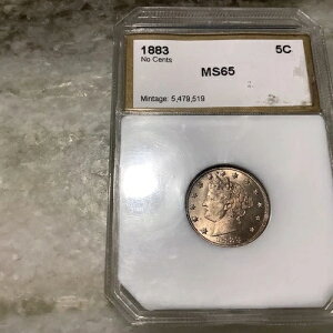 1883 ノーセント リバティ V-ニッケル BU