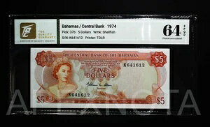 on} $5 1974 P37 CU 64 CHOICE UNC EPQ QEII f炵ڍ