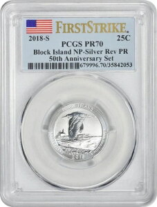 2018-S �V���o�[�u���b�N �A�C�����h�p�[�N �N�H�[�^�[ ���o�[�X�v���[�t PR70 PCGS �t�@�[�X�g�X�g���C�N FL