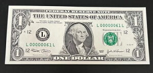 $1 2003 FRN SN 00000061�B���N�������� Unc