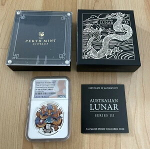 2024�N �I�[�X�g�����A �v���[�t �J���[���C�Y ���N 1�I���X �V���o�[ �{�b�N�XCOA ER NGC PF70