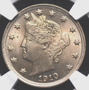 1910N oeB "V" jbP NGC MS 63 NŃ_[NȃVo[̌Ƒ@ׂ