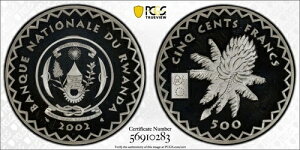 2002 _ 500 tAAPCGS PR68 DCAM