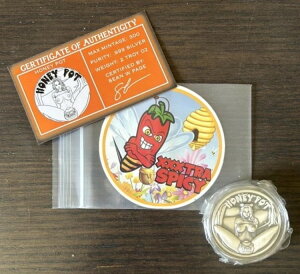 XXXSpicy Honey Pot STL �~���g 2�I���X .999 �V���o�[ �A�[�g ���E���h 300 �~���g COA & �X�e�b�J�[�t��