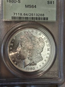 1880-S ���[�K�� �_���[ PCGS OGH MS64 VAM 8 80/79 �u�g�b�v 100�v - ���]������!!