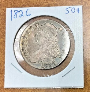 1826 �N �L���b�v�t�������n�[�t �h�� 50 �Z���g �p���` �}�[�N�܂��̓J�E���^�[ �X�^���v�B