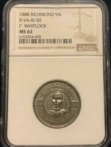 1888 P. Whitlock ���b�`�����h VA R-VA-RI-50 Cheroots Ag/Tobacco Expo NGC MS62