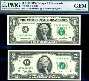 HGR 2003/2003A $1 + $2 (�󏭂ȃ}�b�`���OLOW�V���A��#6959) PMG GEM ������