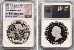 2024年 P オーストラリア パース造幣局125周年記念 NGC PF70 早期リリース
