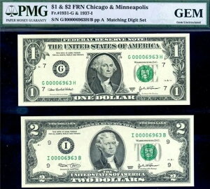 HGR 2003/2003A $1 + $2 (�󏭂ȃ}�b�`���OLOW�V���A��#6963) PMG GEM ������