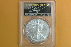 2021年 1ドル アメリカン シルバー イーグル 1オンス PCGS MS70 マイク・ピアッツァ タイプ2 初回生産