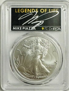 2025年 1ドル シルバーイーグル PCGS MS70 ファーストストライク レジェンド オブ ライフ マイク・ピアッツァ # OA 144