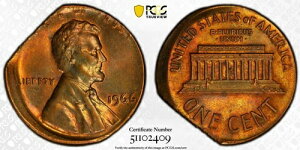 1966�N P 5%�I�t �����N���b�v�v�����V�F�b�g�G���[�������A���Z���g PCGS MS 62 RB