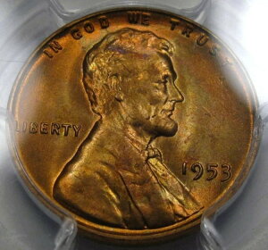 1953 �����J�[�� �Z���g PCGS MS-66 RD... �M�����Ȃ��قǑf���炵���R�C���A�قڊ����A������!!
