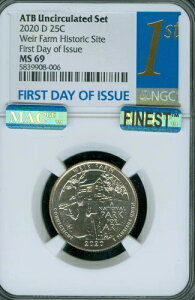 2020 D WEIR FARM QUARTER NGC MS69 1ڔs MAC ōO[h & X|bgXB