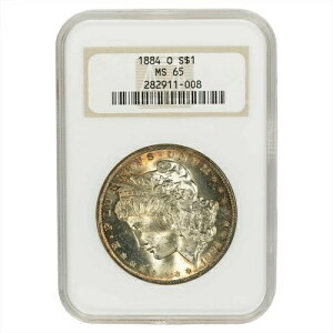 1884O モルガン銀貨 $1 NGC MS 65 オールド・ファッティ・ホルダー