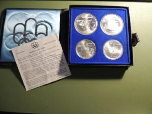 1973-1976 �J�i�_ �����g���I�[���I�����s�b�N �V���o�[�R�C�� 4���Z�b�g�i�Ӓ菑�E���t���j