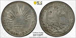 1852�N-Go PF ���L�V�R 8���A�� Go36- PCGS XF �ڍ� - �O�A�i�t�@�g������
