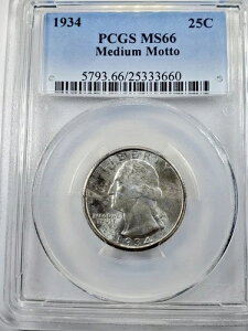 1934N ~fBAEbg[EVgENH[^[ 25Zg - PCGS MS 66