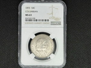 1893�N 50�Z���g �R�����r�A����������L�O�n�[�t�h�� NGC MS63 ���i��