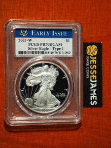 2021 W �v���[�t �V���o�[ �C�[�O�� PCGS PR70 DCAM �������s���x�� �^�C�v1