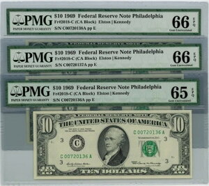 �_���l2018-C $10 1969 3 �b�A�M������s�� 65-66 EPQ PMG dc-2523