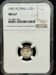 1907N y[ 1/2fBl NGC MS67 f炵ΐ ɍO[h UNC 