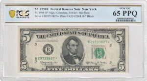1950�N 5�h�� �X�^�[���� PCGS GEM UNC 65 PPQ�B�󏭂ȃ��[�|�b�v����-FR 1966-B *