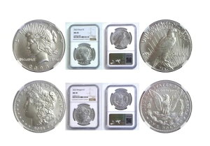 2023年 1ドル銀貨記念2枚セット NGC MS 70