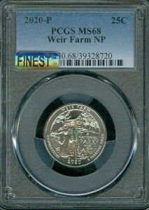 2020 P WEIR FARM PARKS NH[^[ PCGS MS68 PQ MAC ōV~Ȃ *