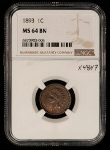 1893N 1Zg CfBAwbh X[Zg - NGC MS 64 BN - RB ??Rev - SKU-X4847