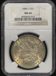 1884N O K 1h NGC MS 64 FƗ΂̐F