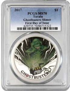 2017 1�I���X �V���o�[ $1 �c�o�� �S�[�X�g�o�X�^�[�Y �X���C�}�[ PCGS PF70DCAM FDOI �v���[�t�R�C���B