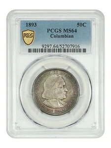 1893�N 50�Z���g �R�����r�A�� PCGS MS64 - �N���V�b�N�V���o�[�L�O�i