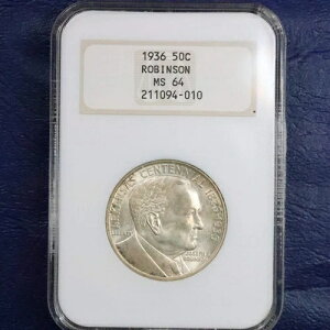 1936年ロビンソンハーフダラー50セント記念金貨 - NGC MS 64