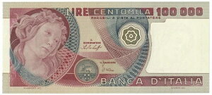 100000 ���� BANCA D'ITALIA PRIMAVERA DI BOTTICELLI 20/06/1978 SUP+