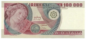 100000 ���� BANCA D'ITALIA PRIMAVERA DI BOTTICELLI 20/06/1978 SUP+