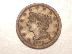 1851年ハーフセント(XF+&魅力的)