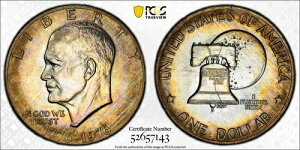 ??1976-P �A�C�[���n���[ �_���[ �^�C�v 2 PCGS MS66! - TRUEVIEW �����X�^�[�g�[�� IKE!!!??