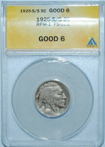 1925�N S/S ANACS G6 FS-501 �ăp���`���H �~���g�}�[�N RPM �o�b�t�@���[�j�b�P��