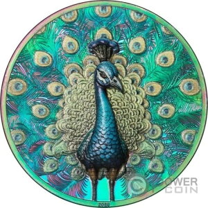 ピーコック スペクトラム 1オンス 銀貨 5ドル クック諸島 2025年