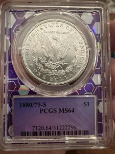 1880/79�N�� �����K����� PCGS MS64 �g���[�_�[�E�r�[ ���F�̃X���u
