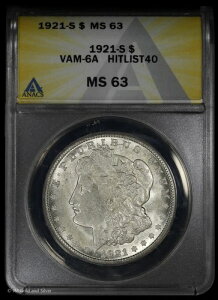 1921-S 1h K ANACS MS 63 |  VAM 6A qbgXg 40