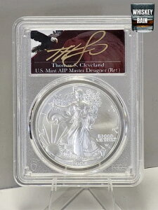 2024年 Pスター プリヴィ シルバー イーグル PCGS MS70 FDOI トーマス クリーブランド オート ファースト デイ S1