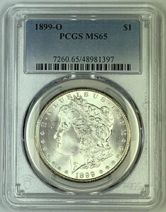 1899-O モルガン銀貨 1ドル硬貨 PCGS MS 65 (9)