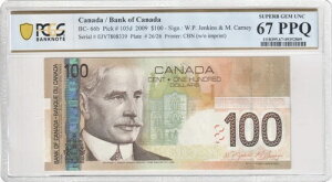 2009 EJV7808339 �J�i�_��s BC-66b 100�h������ PCGS 67 PPQ �g�b�v GEM UNC@#1304