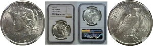 1927-S 1ドル銀貨 平和ドル NGC UNC 詳細 OBVクリーニング済み