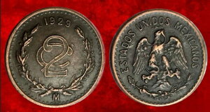 1929�N COOPER 2 Centavos Low MINTAGE ���� ���L�V�R�� 1�� 1�_ EXCEL